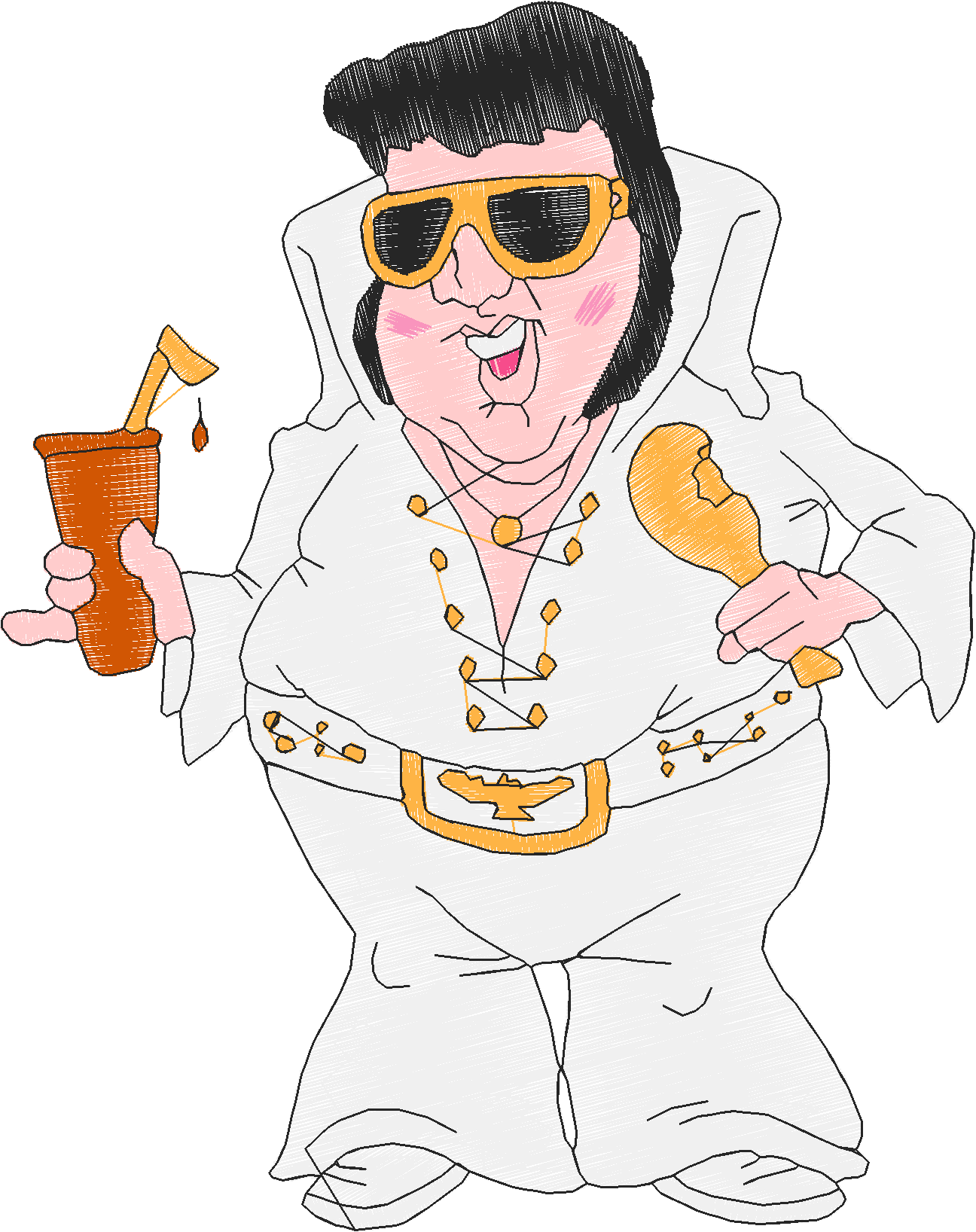 Golden Elvis 01 5x7