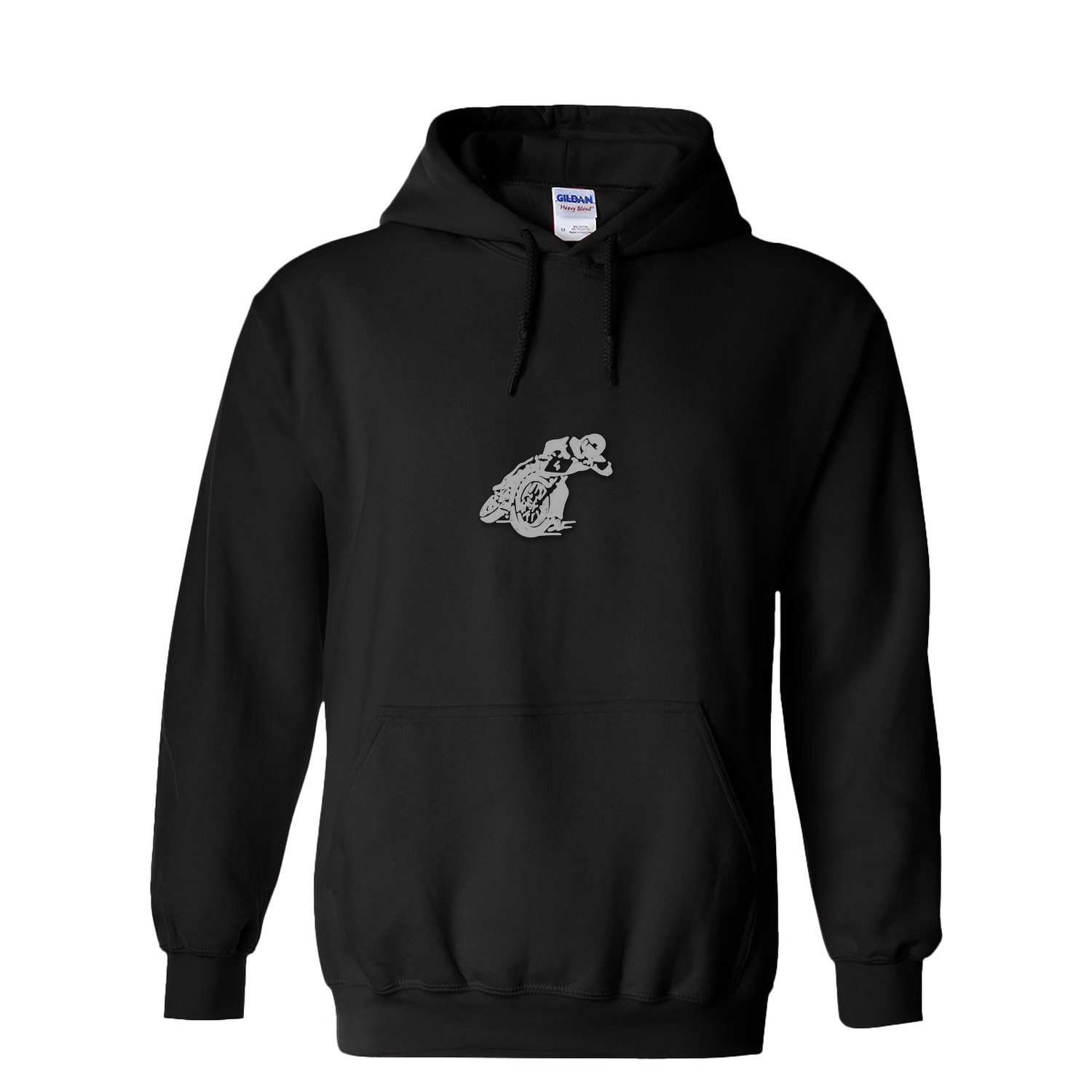 Flattrack Hoodie — Geborduurd — Black